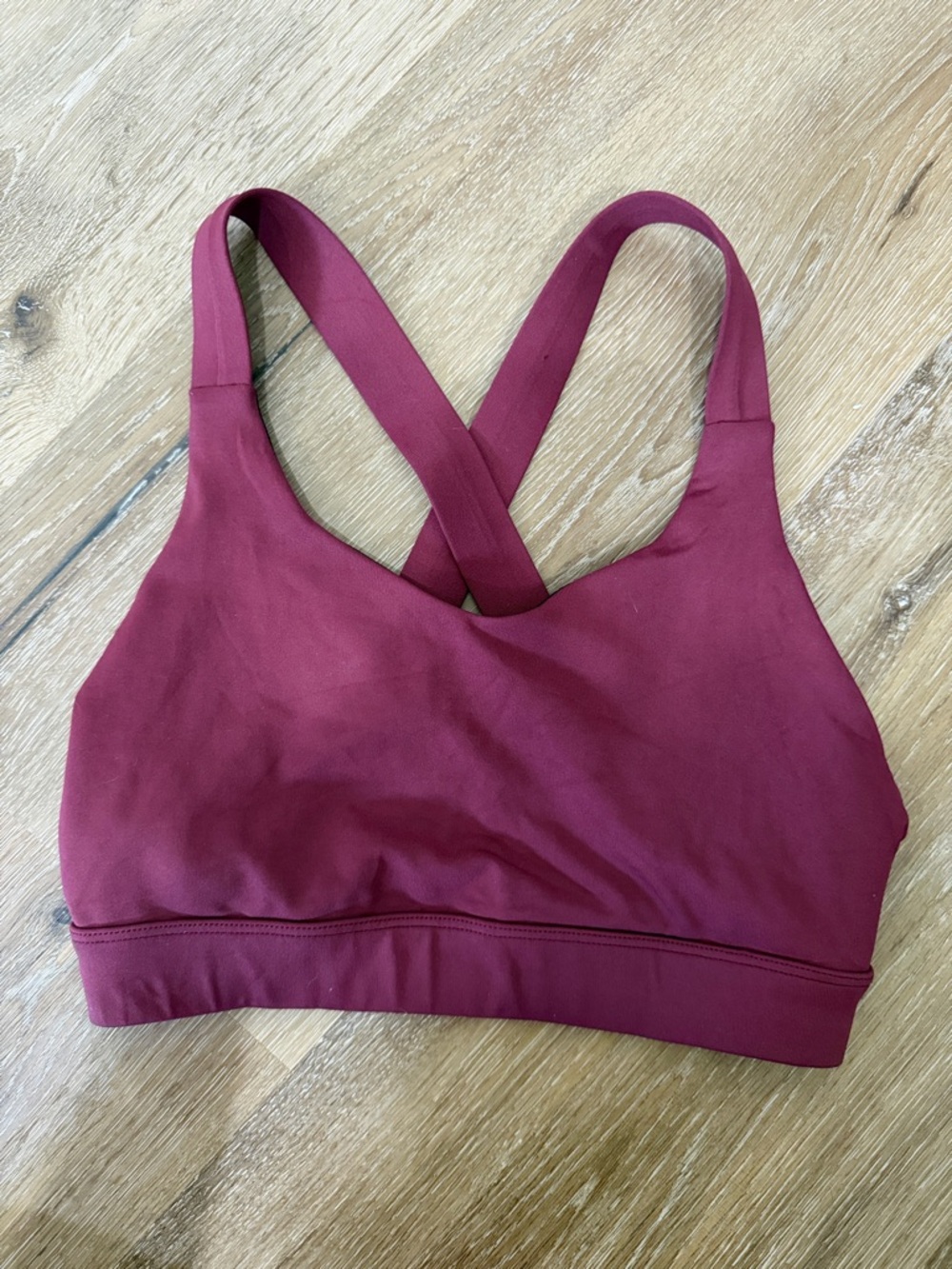 NOBULL Cross-Back Sports Bra - Burgundy - small